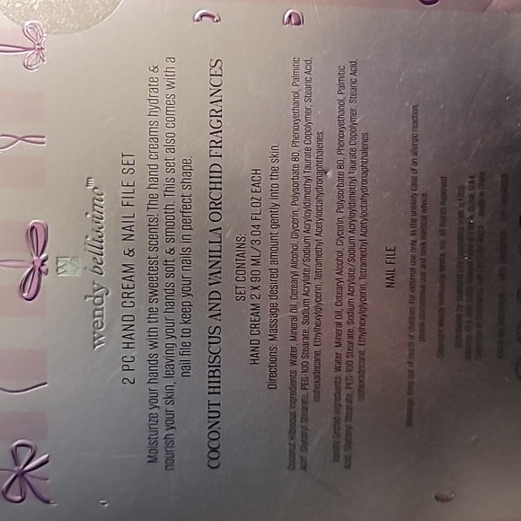 Wendy Bellissimo Pink Hand Cream and Nail File Gift Set - Picture 5 of 5